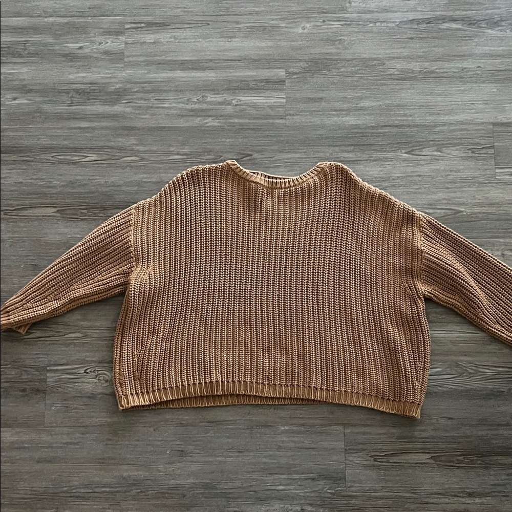 100% Organic Cotton Cozy Tan Sweater